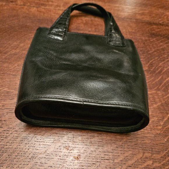 Brighton Black Leather Mini Tote Bag - Picture 3 of 7